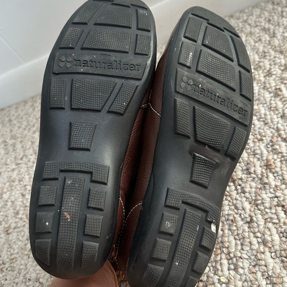 Naturalizer zip front brown Leather loafer shoe size 9M - Picture 5 of 5